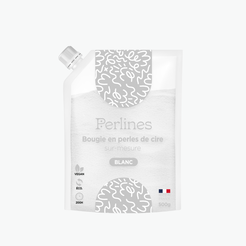 Bougie en perles de cire I Blanc I -35% sur la première commande