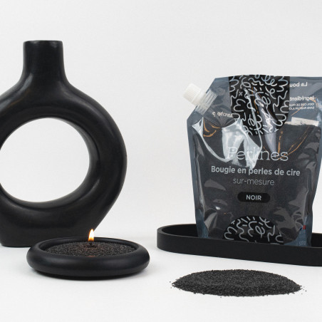 Bougie en perles de cire I Noir I -35% sur la première commande