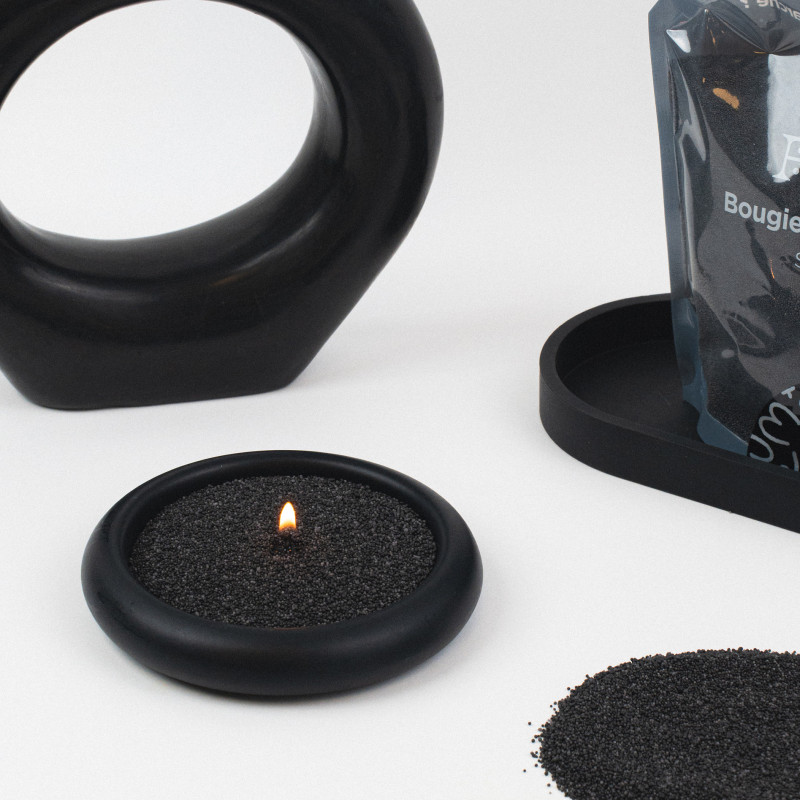 Bougie en perles de cire I Noir I -35% sur la première commande