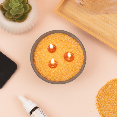 Bougie en perles de cire I Sable I -35% sur la première commande
