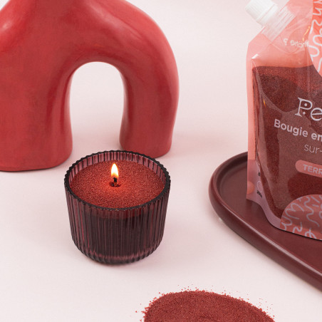 Bougie en perles de cire I Terracotta I -35% sur la première commande